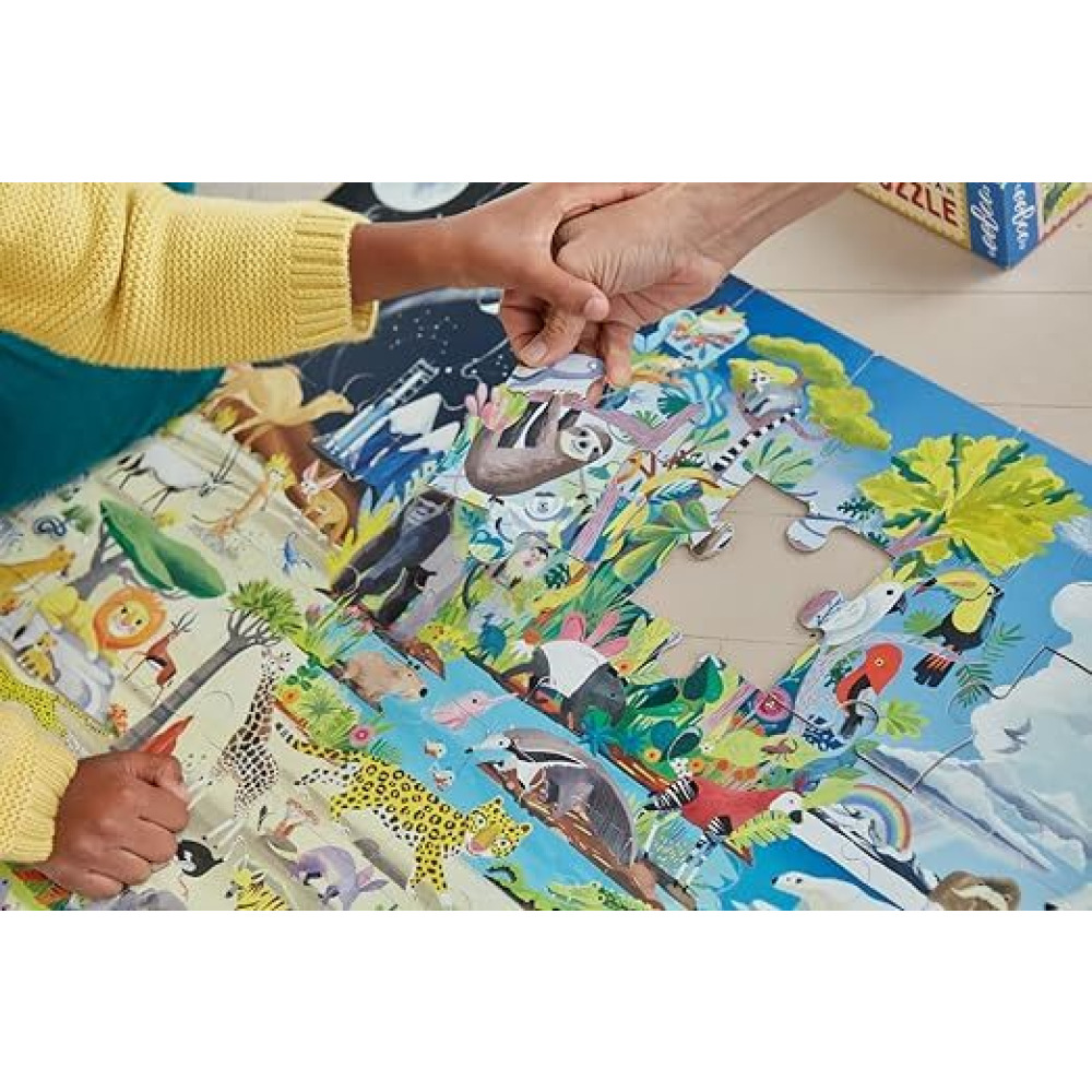 eeBoo Within The Biomes 48 Piece Giant Jigsaw Puzzle for Kids, Multicolour, for Education and fun to play for kids.  - 4