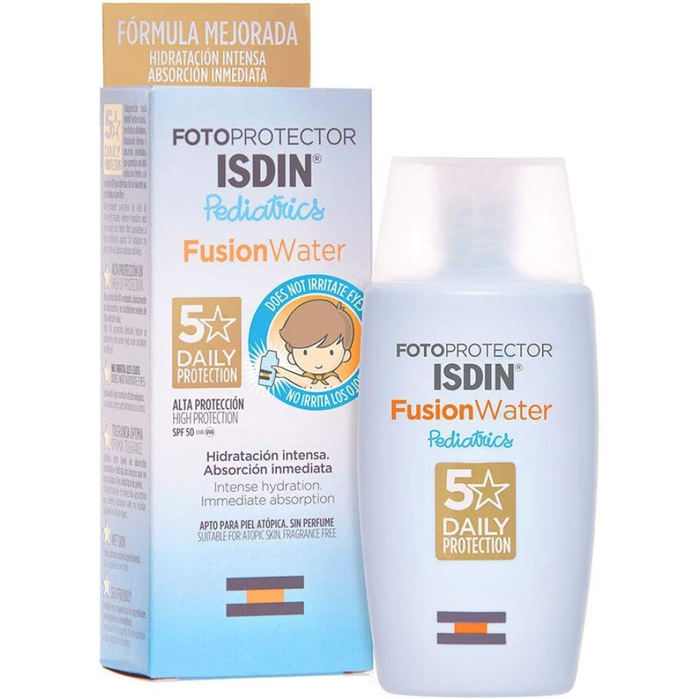 Facial Sun Cream Isdin Pediatrics Fusion Water Spf 50, For Kids, 50Ml - 1