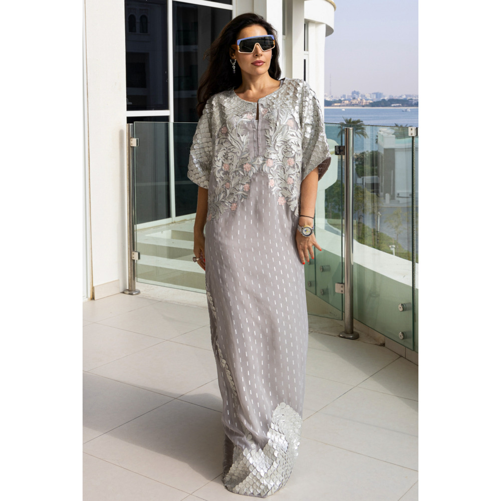 الروح الآسيوية، فستان حورية البحر فضي، مقاس موحد (S-XL) - 1