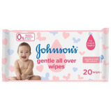 JOHNSON’S, Детские салфетки, Нежные для всего Тела, обогащенные экстрактом шелка, 20 шт. - 1 miniature
