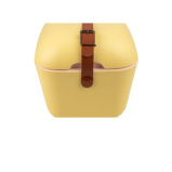 Polarbox Classic Cooler Box with Leather Strap,  Yellow - Cyan Rigid Thermal Insulated Ice for Beach, Picnic Party, 12L - 5 miniature