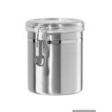 Oggi Stainless Steel 47oz Clamp Canister with Clear Lid - 1 miniature