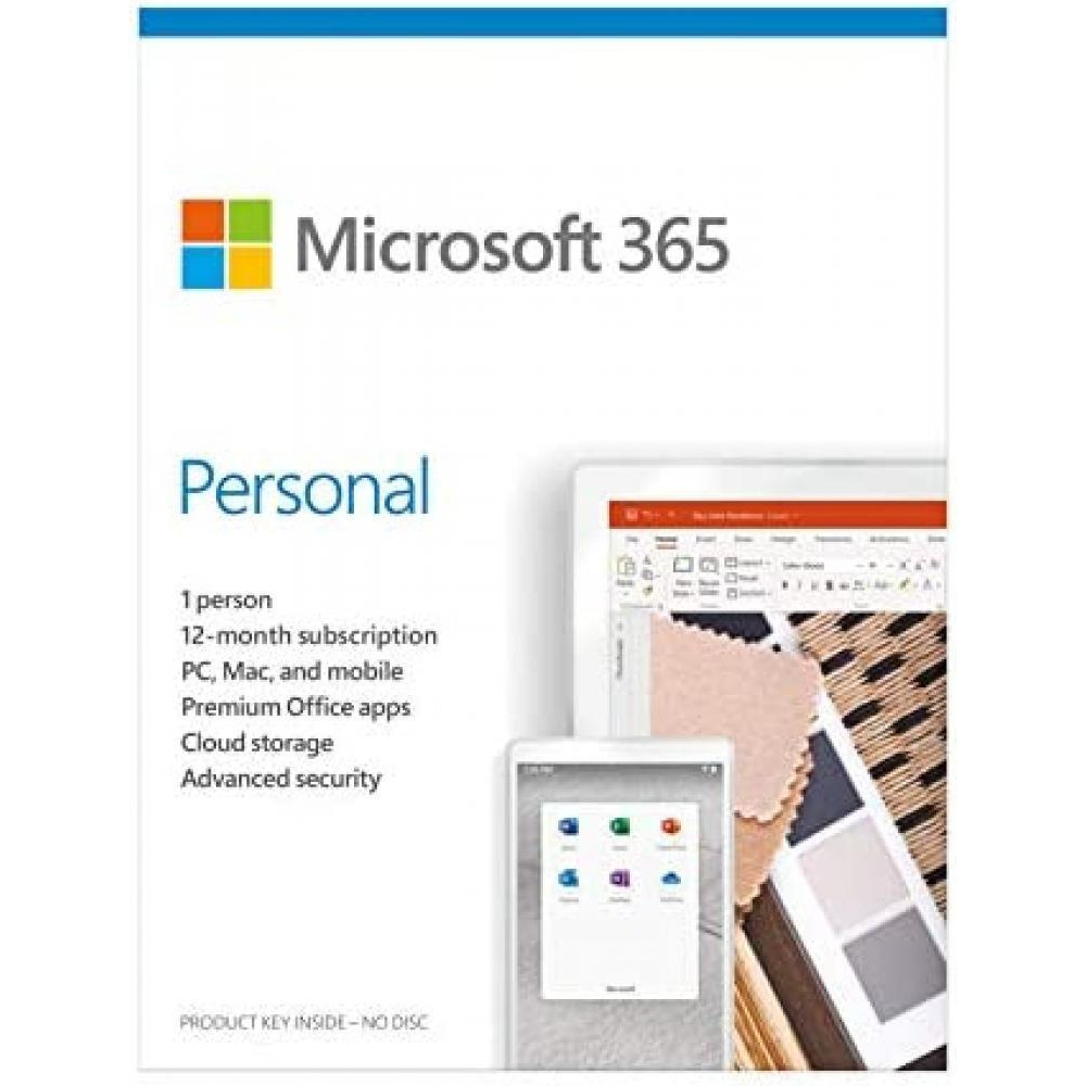 Microsoft 365 Personal - For Pc, Mac, Ios And Android, English Subscription, Middle East Version, 1 Year License For 1 USer - [Qq2-01011] - 1