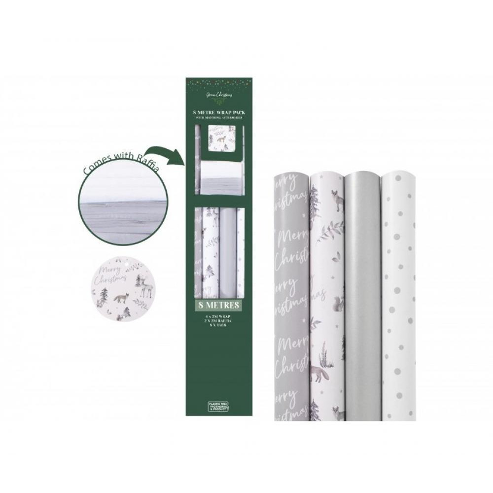 RSW 8 Meter Wrap Pack Silver Deer 4 Meter Raffia 8 Tags - 2