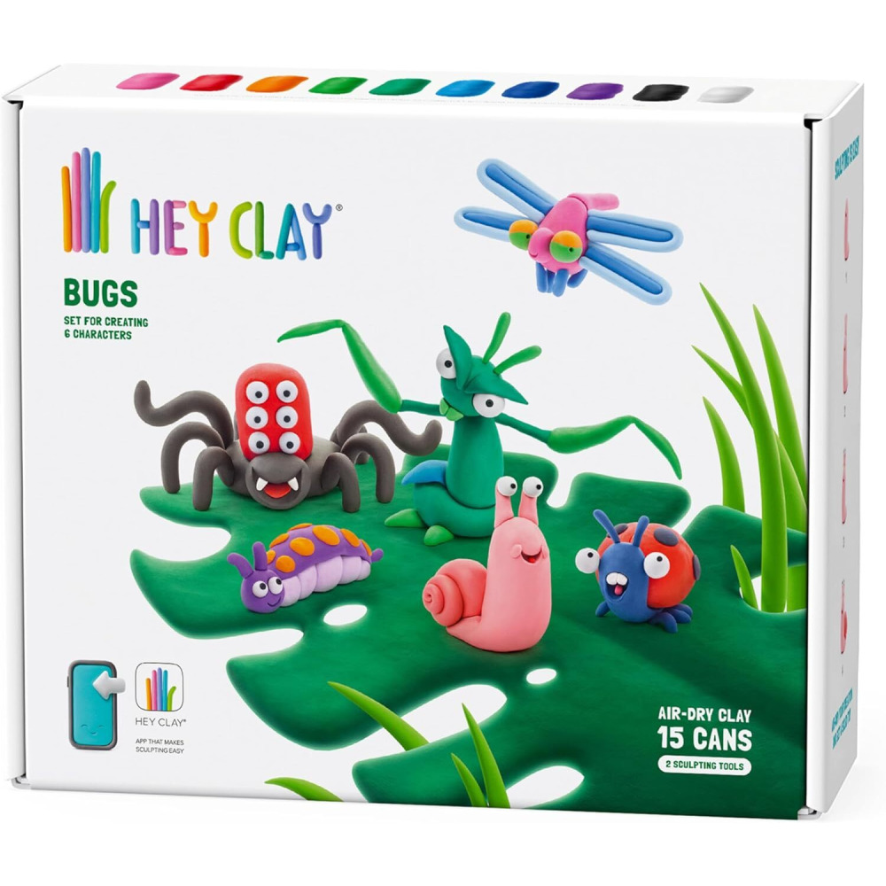 Air-Dry Clay Hey Clay - Bugs 15 Cans - 1