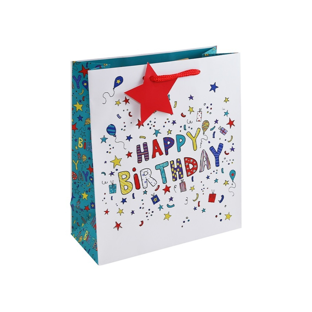 حقيبة هدايا Eurowrap Doodle لعيد الميلاد متوسطة الحجم - 1