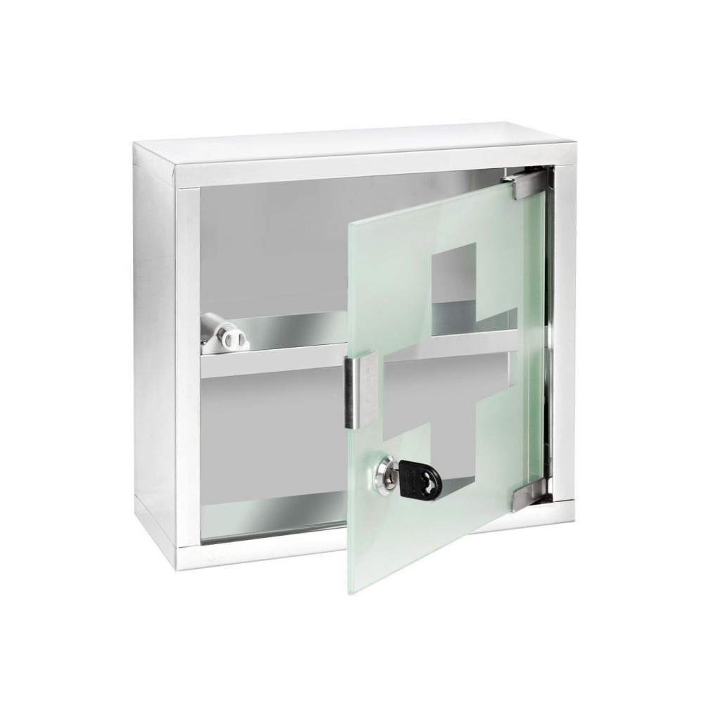 Wenko Stainless Steel Medicine Chest Blue Silver - 2