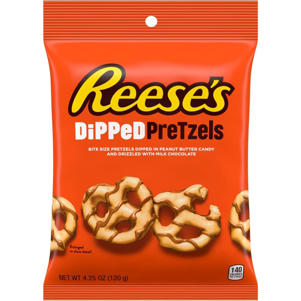 Reese's Dipped Pretzels Peanut Butter, Pouch, 120g - 1