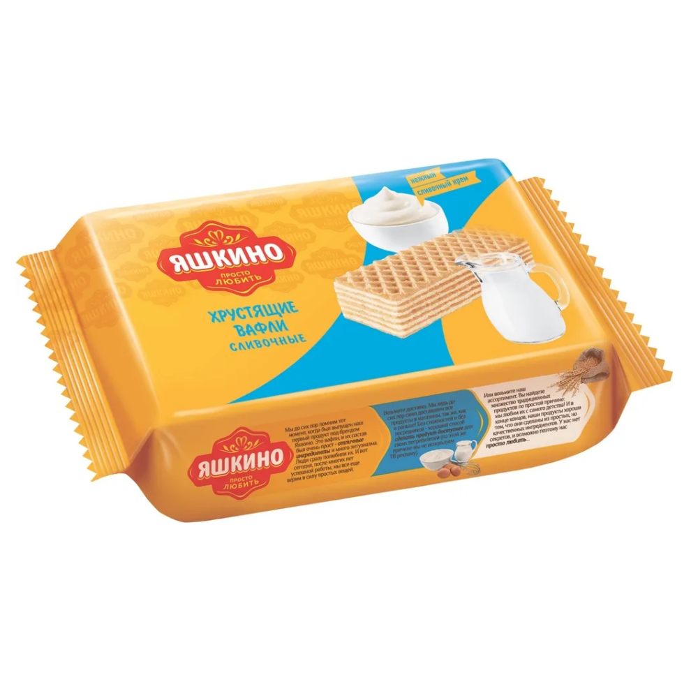 Yashkino, Waffles, Creamy, 200 g - 1