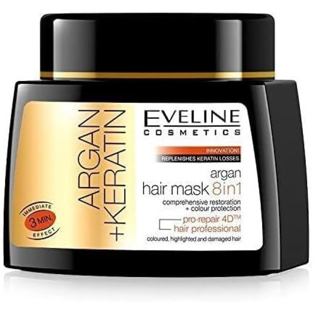 ايفلين ارجان ماسك الشعر بالكيراتين 8 في 1، 300 مل - 1