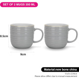Fissman 2-Piece Mugs Firmina Gray 350ml New Bone China - 5 miniature