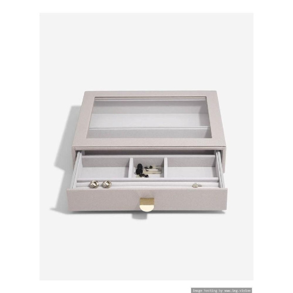 Buy Stackers Classic Ring Bracelet Drawer with Glass Lid Taupe