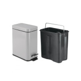 InterDesign Rectangle Step Can Grey 5L - 5 miniature