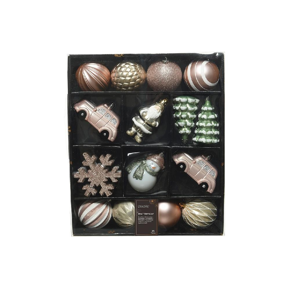 Kaemingk Decoris Mixbox Shatterproof MATT, Shiny & Glitter Mix Ассорти Набор 29108 - 1