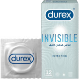 Durex Invisible Extra Thin Condom - Pack of 12 - 1 miniature