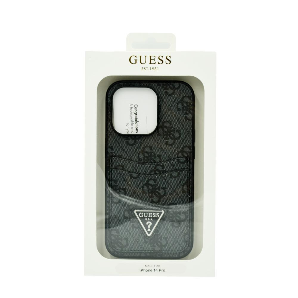 Guess 4G Double Card Triangle Hard Case For Iphone 14 Pro Max Black - 4