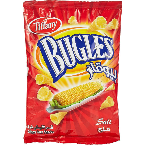 Tiffany bugles salt corn snacks 75gm