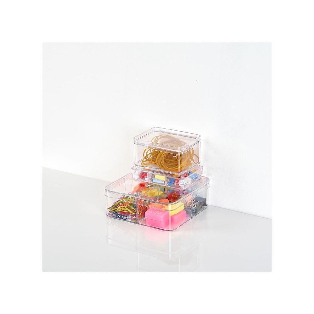 Homesmiths Stationery Box Clear 9 x 7 x 5.2 cm - 4