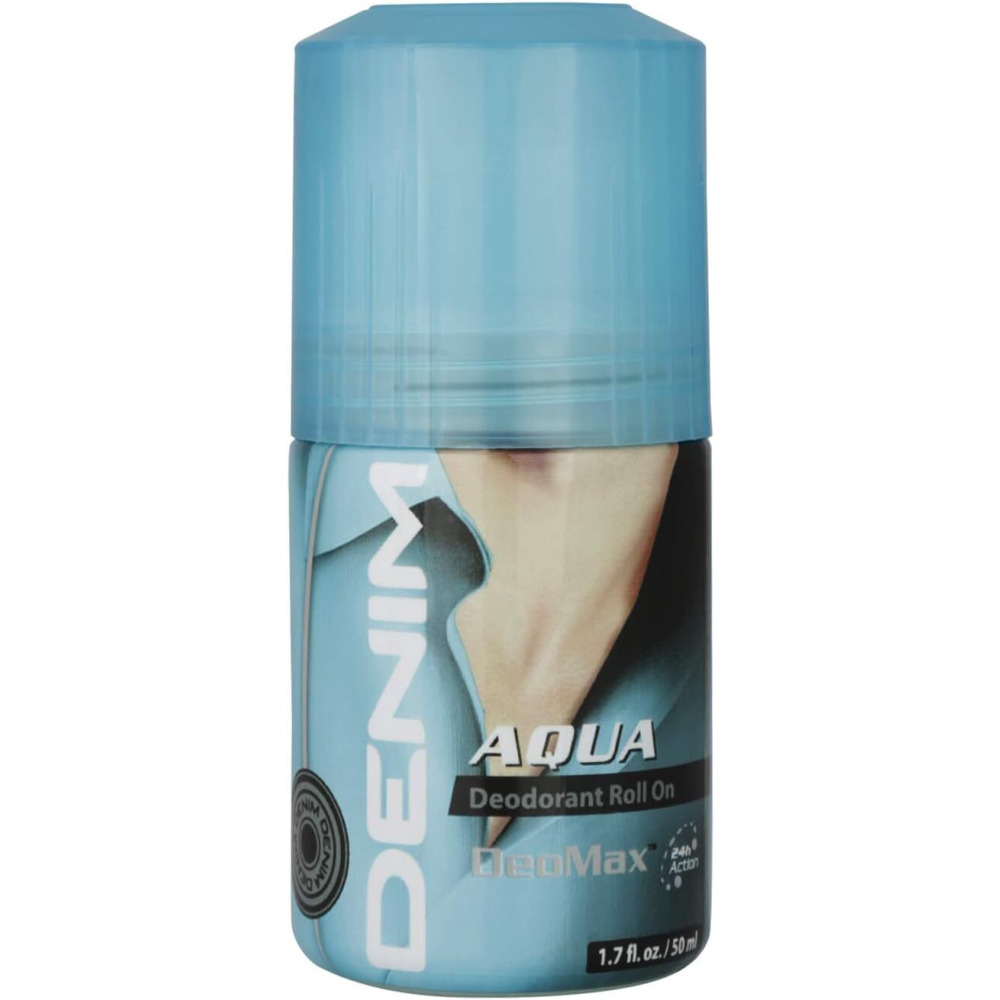 Deodorant Denim DeoMax Aqua Roll On For Men, 50ML - 1