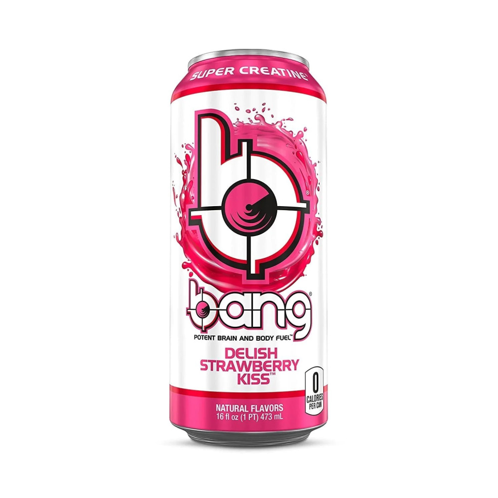 Bang Protein Brain and Body Fuel, Delish Strawberry Kiss, 16 oz - 1