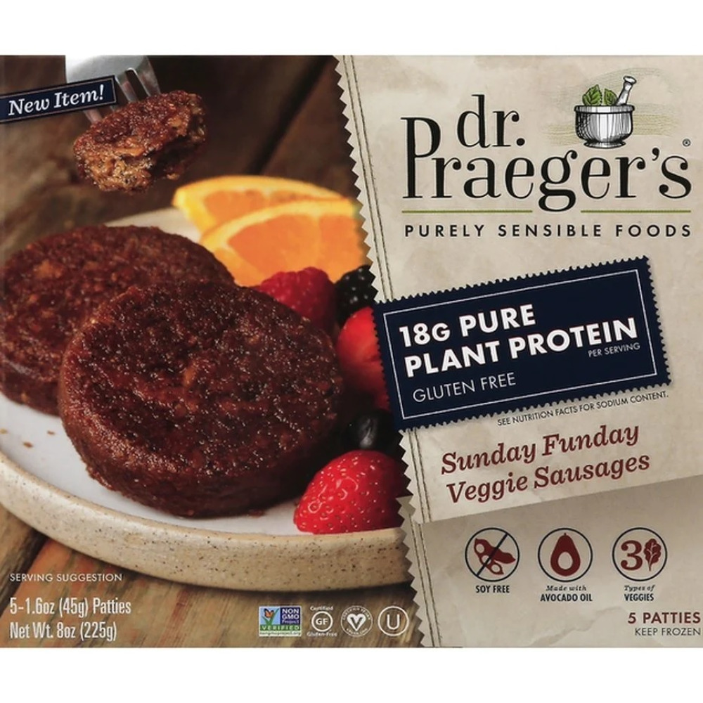 Dr. Praegerʼs Sunday Funday Veggie Sausages, 225 g - 1