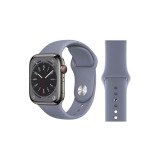 Perfii Solid Silicone Replacement Band for Apple Watch 49, 45, 44, 42 mm Series Ultra 8/7/6/5/4 SE - 2 miniature
