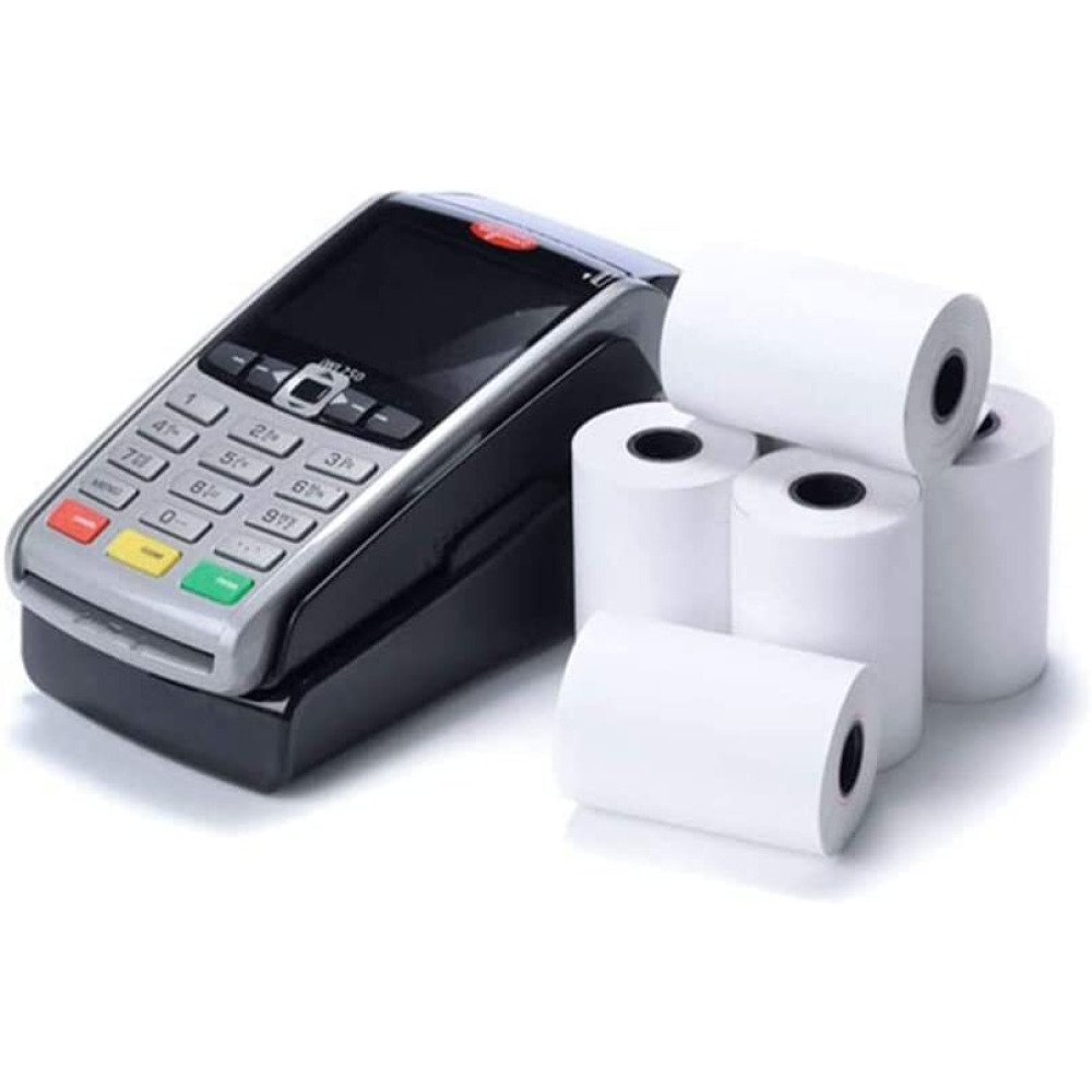 Thermal Cash Rolls, White, 57MMX40MM (for use with credit card machines) - 100 Rolls (100) - 1