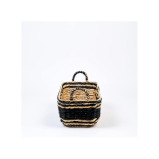 Homesmiths Medium Water Hyacinth Storage Basket L40 x W25 x H18 cm - 4 miniature