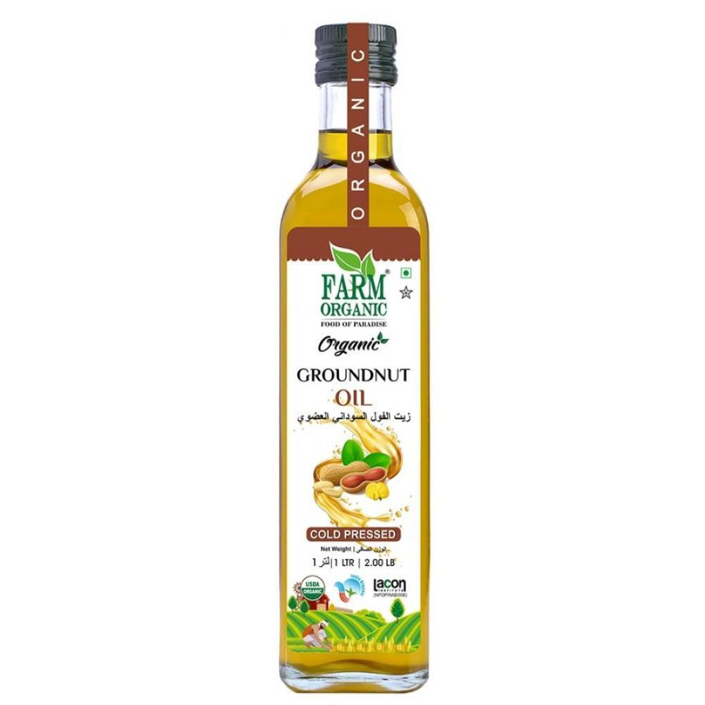 Farm Organic Gluten Free Groundnut Oil (Cold Pressed) 1Ltr - 1
