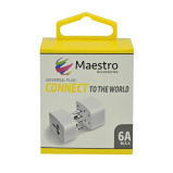 Maestro World Travel Adapter, White - 1 miniature