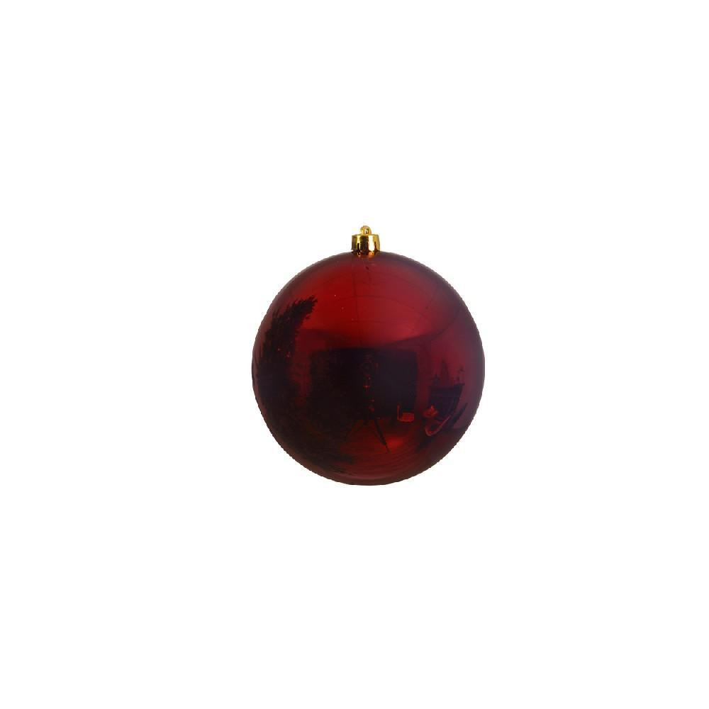 Kaemingk Decoris 25 cm Baubles Shatterproof Shiny Oxblood - 1