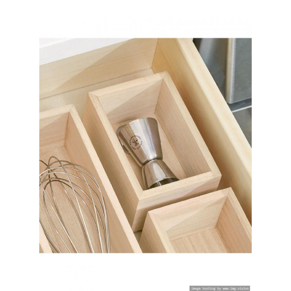 Interdesign Wood Drawer Organizer 5 x 3.3 x 2.5 inch - 2