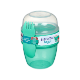 Sistema Snack Capsule TO GO 515ml (Green): Easy to Carry \& Store - Leakproof \& Portable Snacks On-the-Go - (BPA-Free) - 1 miniature