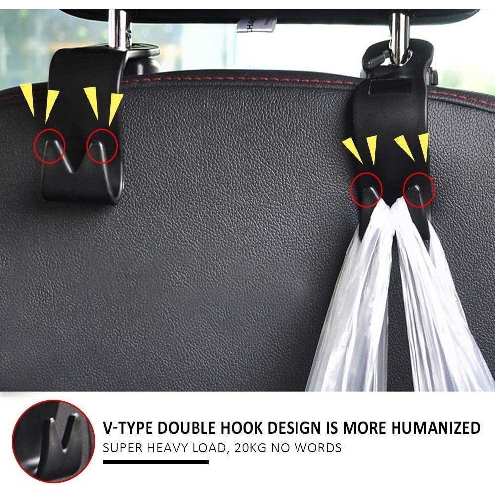 Chenmay / Vehicle car backseat headrest hanger storage organizer, black, 4 pcs - 6
