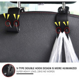 Chenmay / Vehicle car backseat headrest hanger storage organizer, black, 4 pcs - 6 miniature