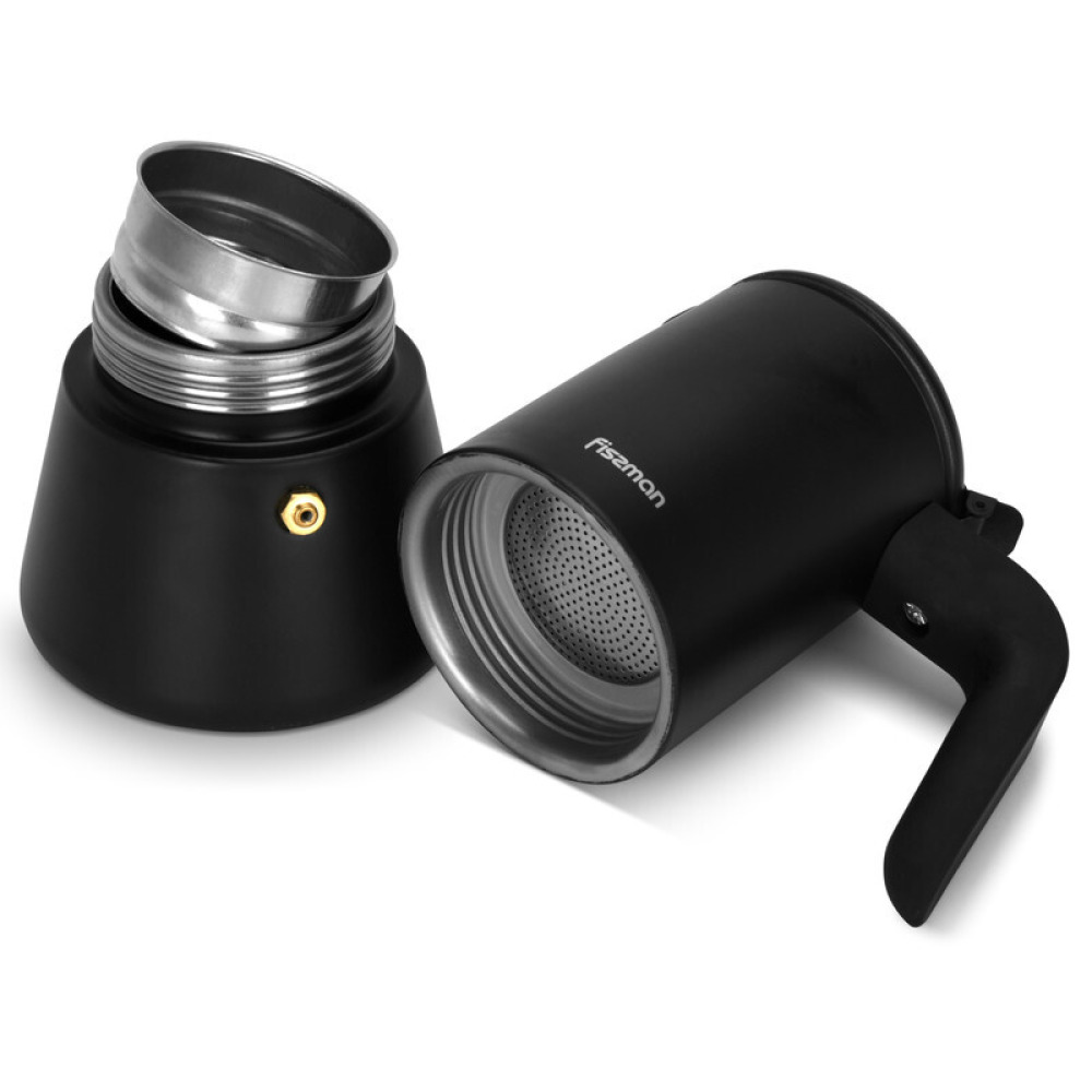 Fissman Stovetop Espresso Coffee Maker, 300 ml Black - 5