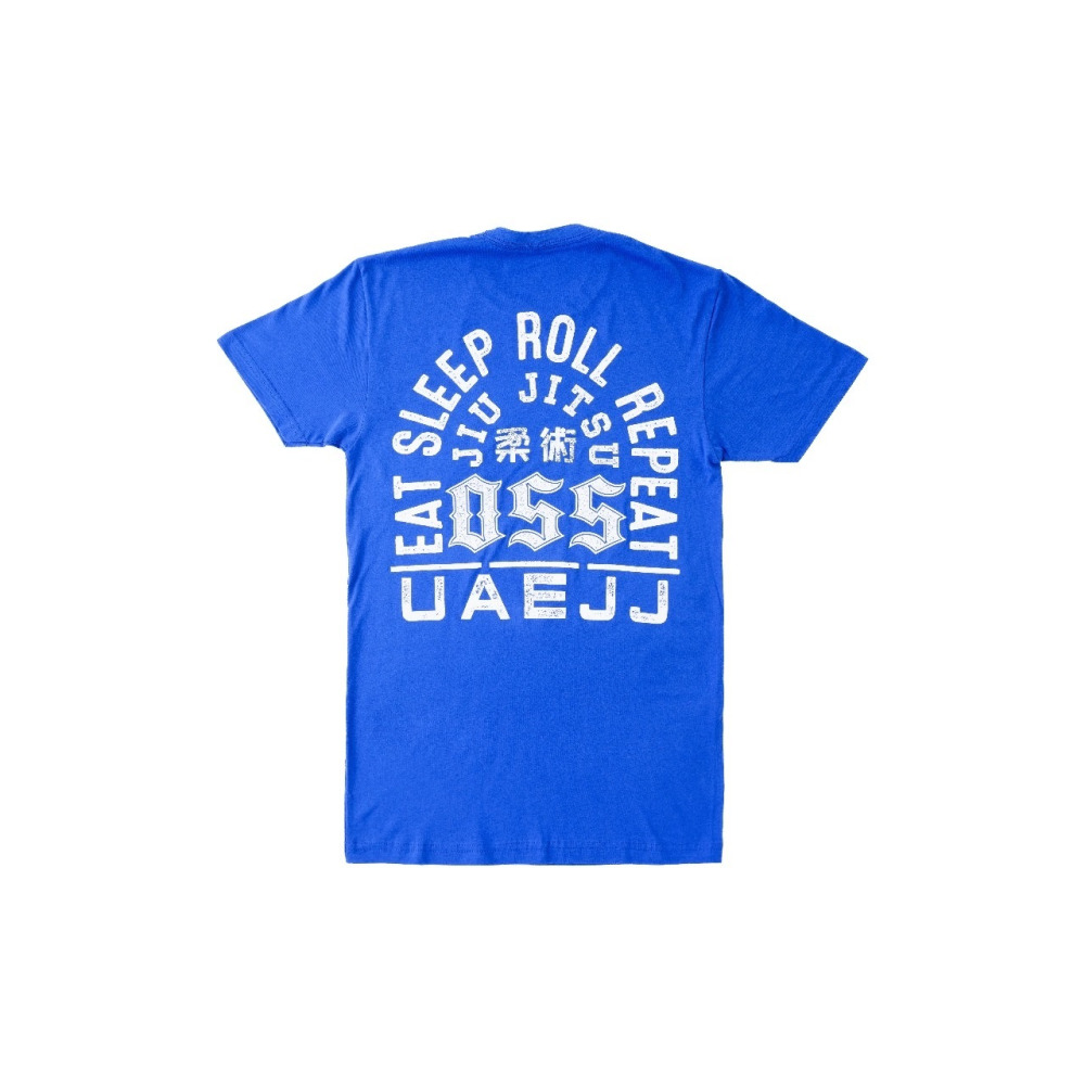 T-Shirt UAEJJ Jiu Jitsu Eat and Sleep for Men and Women, Blue, size S - 2