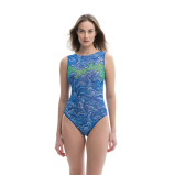 One-piece Sleeveless Swimsuit Waves (S) - 1 miniature