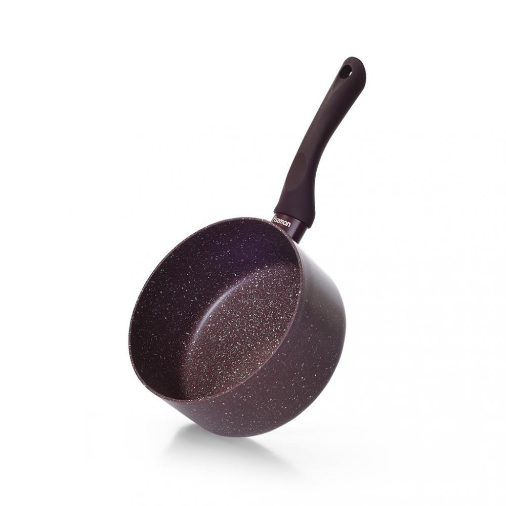 Fissman Deep Sauce Pan 16x8cm Mosses Stone Series Non Stick Aluminum Brown - 1