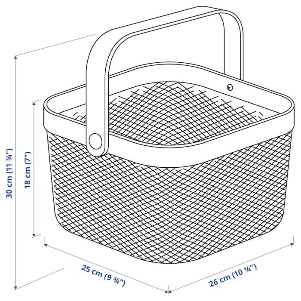 IKEA RISATORP Basket, Dark Green, 25x26x18 cm - 6