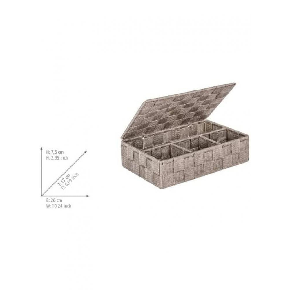Wenko Bath Organizer Small Mod. Adria Lid Taupe - 6
