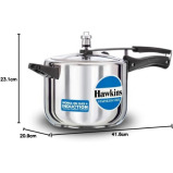 هوكينز طنجرة ضغط، طنجرة ضغط داخلية من الفولاذ المقاوم للصدأ، فضي (Hss50)، 5 لتر - 6 miniature