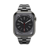 Perfii Stainless Steel Bracelet Triple Link Replacement Band for Apple Watch 49, 45, 44, 42 mm Series Ultra 8/7/6/SE/5/4/3 - 2 miniature