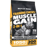 Bully MAX, Жевательные КОНФЕТЫ Для Тренировки, MUSCLE GAIN 2In1, 75 ЖЕВАТЕЛЬНЫХ таблеток 1050/300, 300 г - 1 miniature