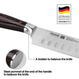 Fissman 7'' Santoku Knife Japanese Utility Knife, German Alloy X50CrMoV15 Stainless Steel Ragnitz Series - 3 miniature