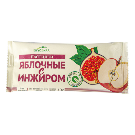 VkusVill Apple Pastilles With Figs 40g