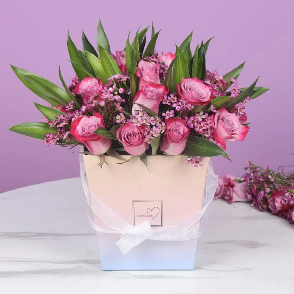 Darling 21 Purple Roses Arrangement - 1