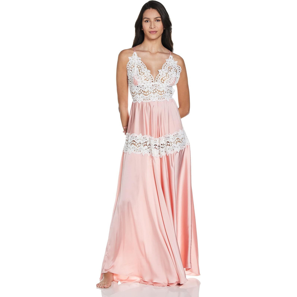 ثوب نوم مخفي الجمال، ملابس داخلية DIVINE DECADENCE، برقبة على شكل حرف V، وردي، مقاس واحد - 1