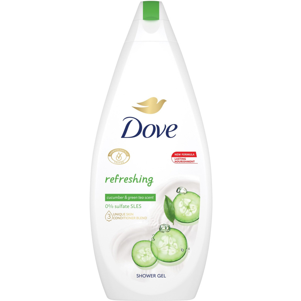 Shower Gel Dove Moisturizing, Go Fresh Cucumber and Green Tea, 700 Ml - 1