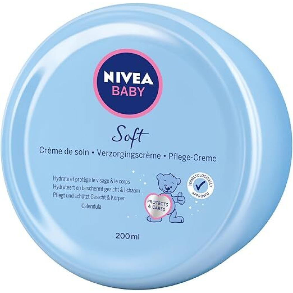 NIVEA Baby, Soft care cream, Calendula, Nourishes and protects 24 hours, 200 ml - 1